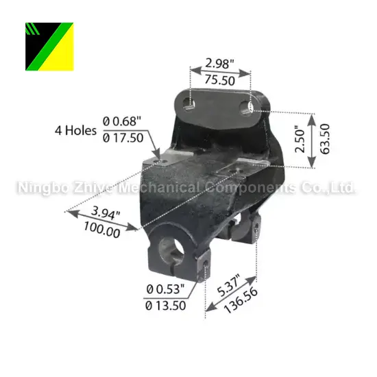 Sprednji obešalnik za vložno litje iz nodularne litine